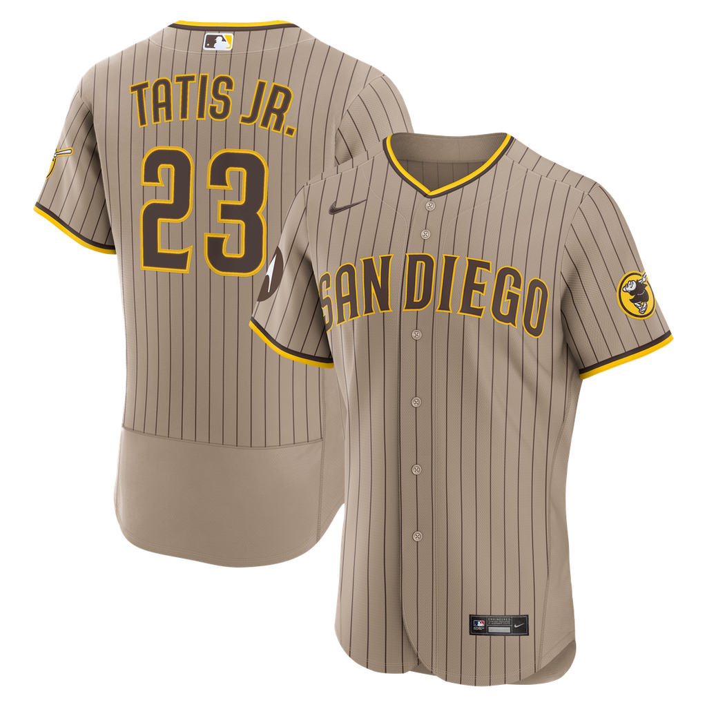 San Diego Padres Fernando Tatis Jr. Nike Sand Alternate Authentic Sponsor Patch Jersey