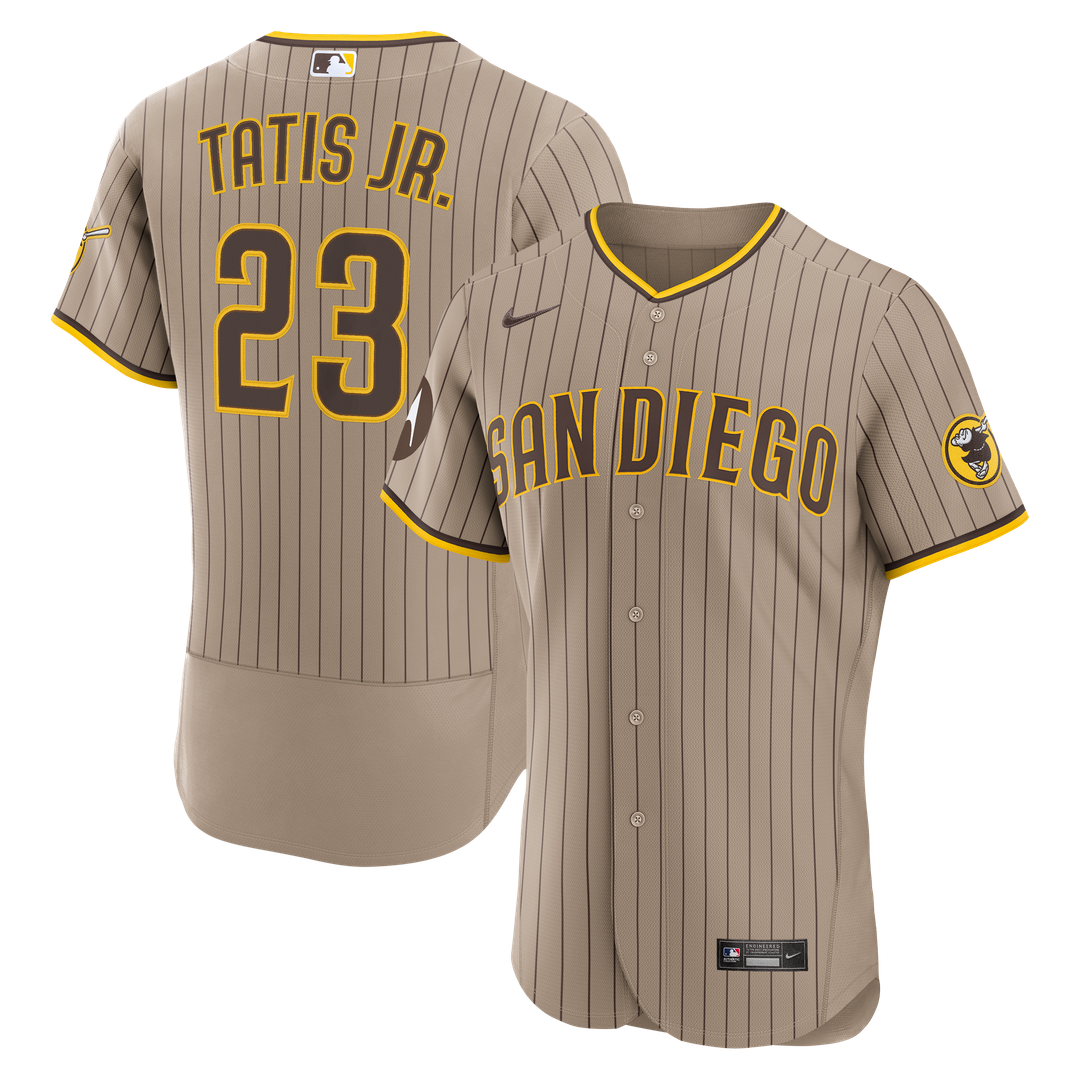 San Diego Padres Fernando Tatis Jr. Nike Sand Alternate Authentic Sponsor Patch Jersey