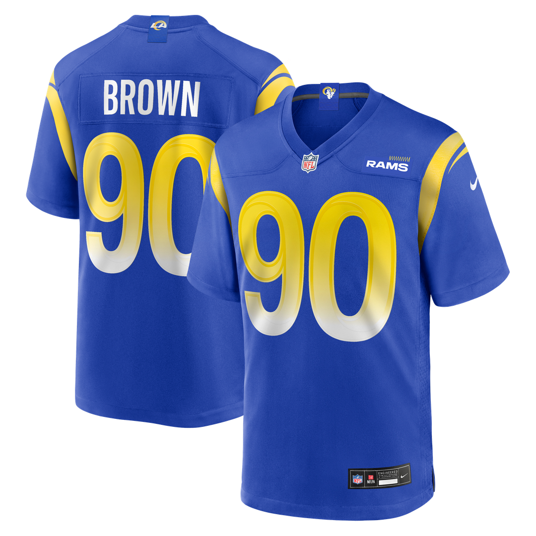 Los Angeles Rams Earnest Brown IV Nike Royal Team Game Jersey