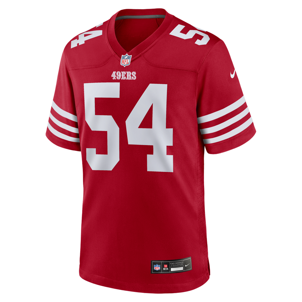 San Francisco 49ers Fred Warner Nike White Player Game Jersey
