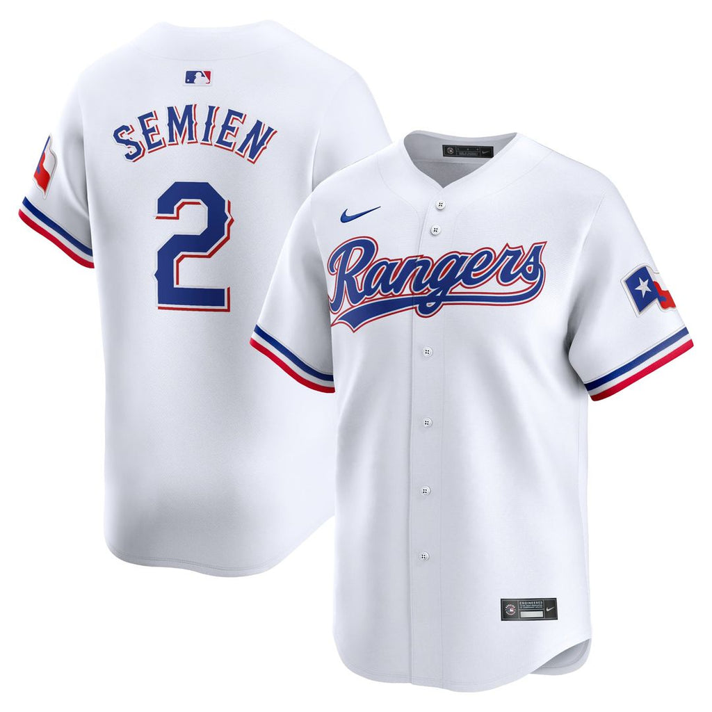 Texas Rangers Marcus Semien Nike White Home Limited Player Jersey