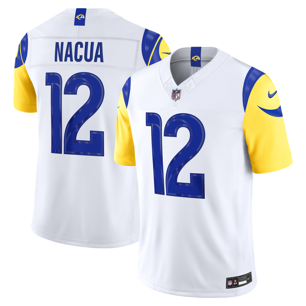 Los Angeles Rams Puka Nacua Nike White Vapor F.U.S.E. Stitched Limited Jersey