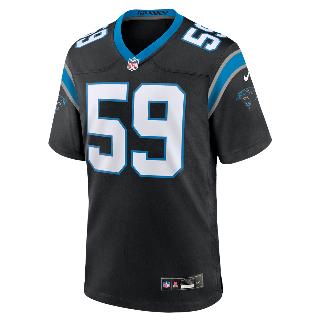 Carolina Panthers Luke Kuechly Nike Black Team Game Jersey