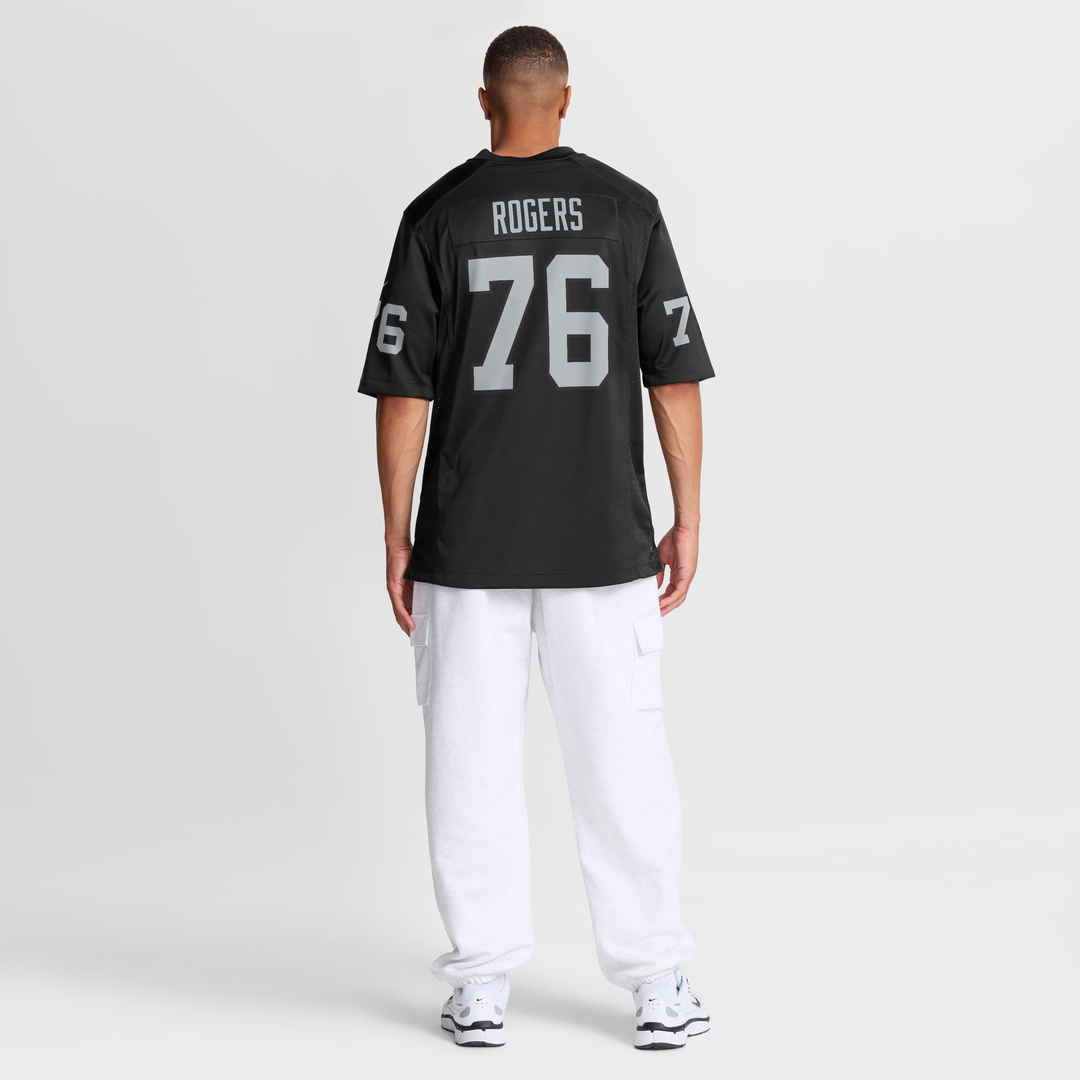 Las Vegas Raiders Caleb Rogers Nike Black Team Game Jersey