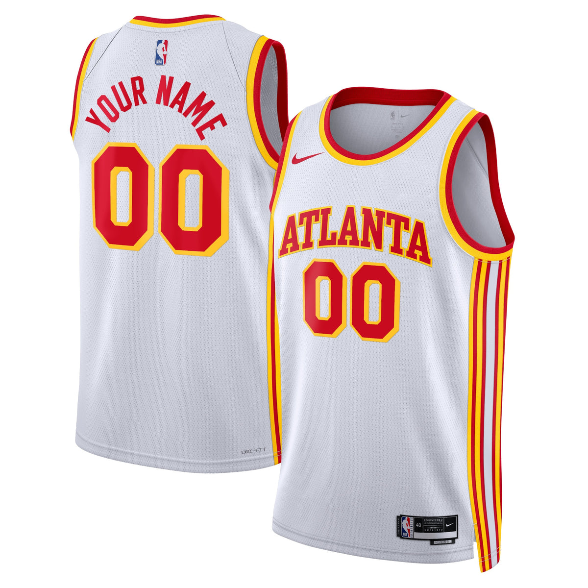 Atlanta Hawks Nike Association Swingman Jersey - Custom - Unisex