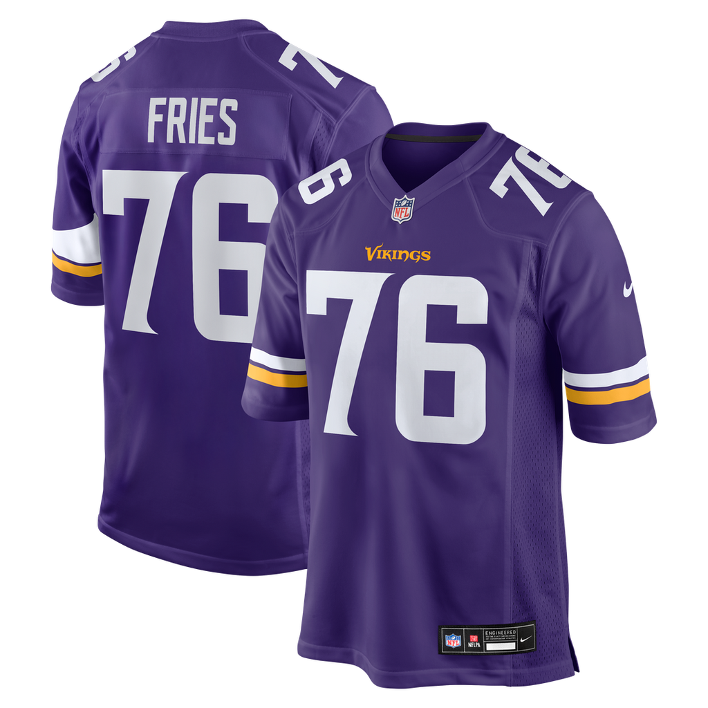 Minnesota Vikings Will Fries Nike Purple Team Game Jersey