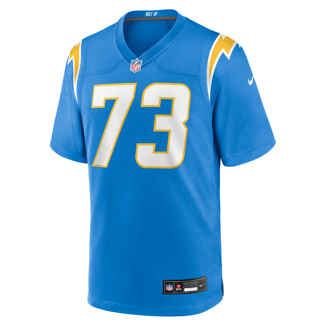 Los Angeles Chargers Mekhi Becton Nike Powder Blue Team Game Jersey