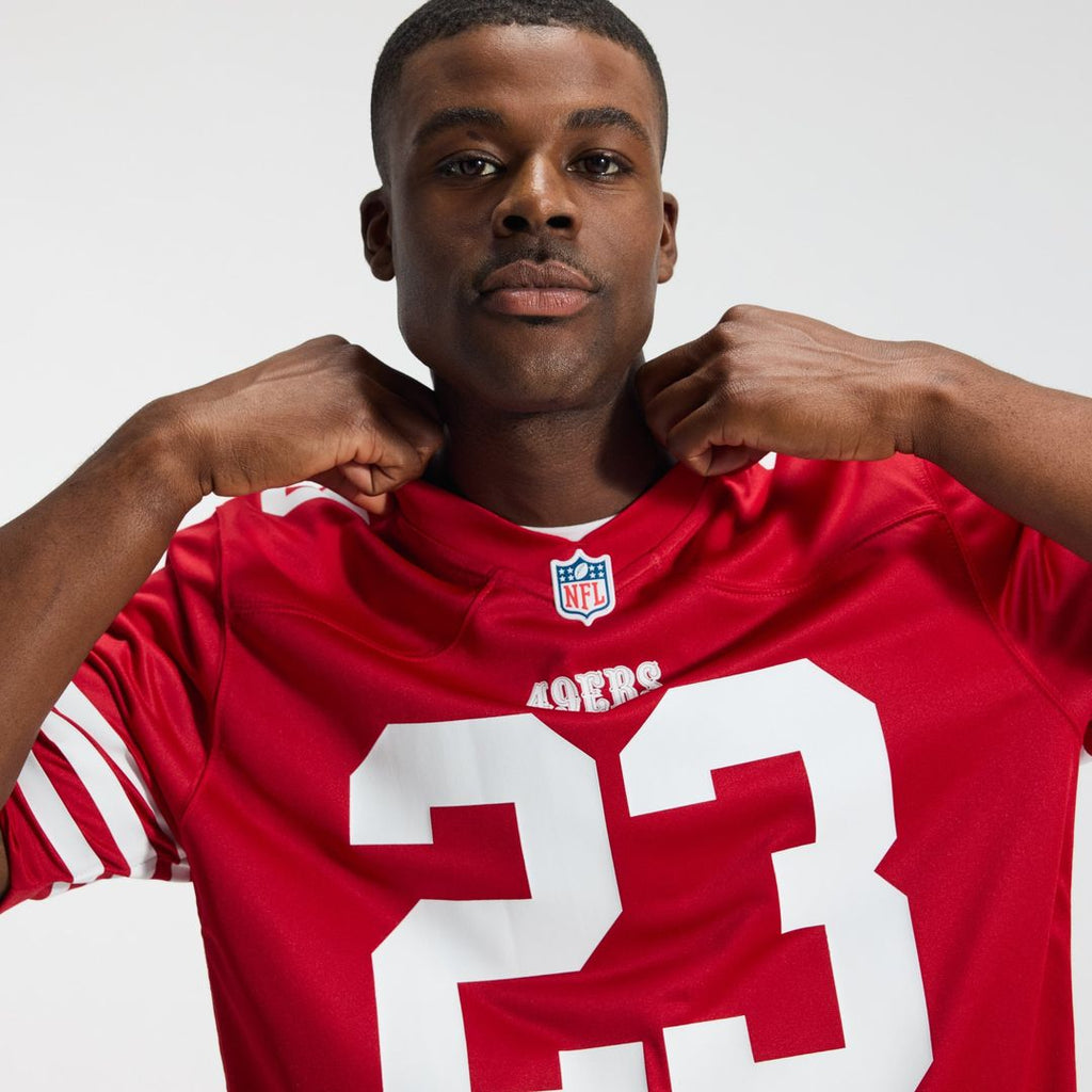 San Francisco 49ers Christian McCaffrey Nike White Game Player Jersey