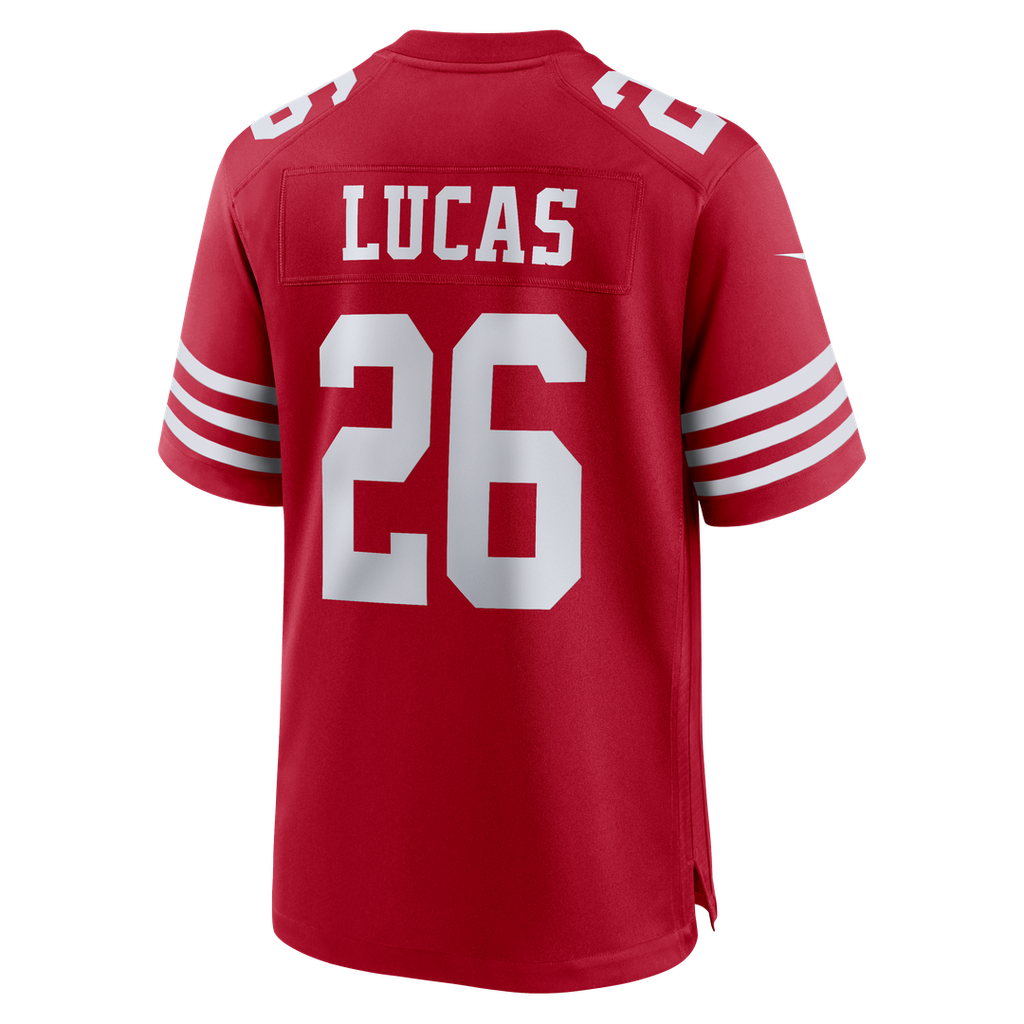 San Francisco 49ers Chase Lucas Nike Scarlet Team Game Jersey