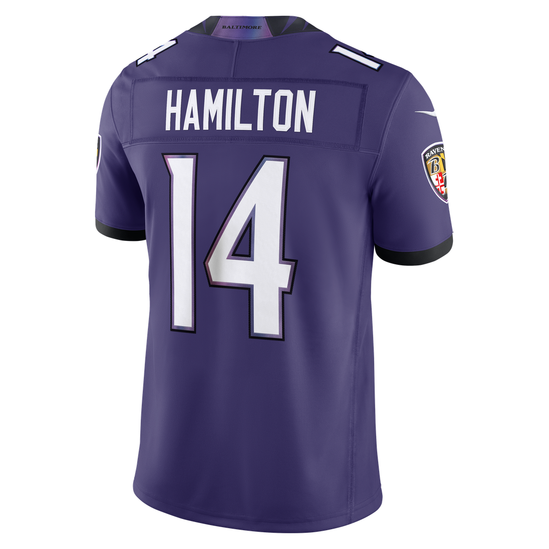 Baltimore Ravens Kyle Hamilton Nike Black Alternate Vapor F.U.S.E. Stitched Limited Jersey