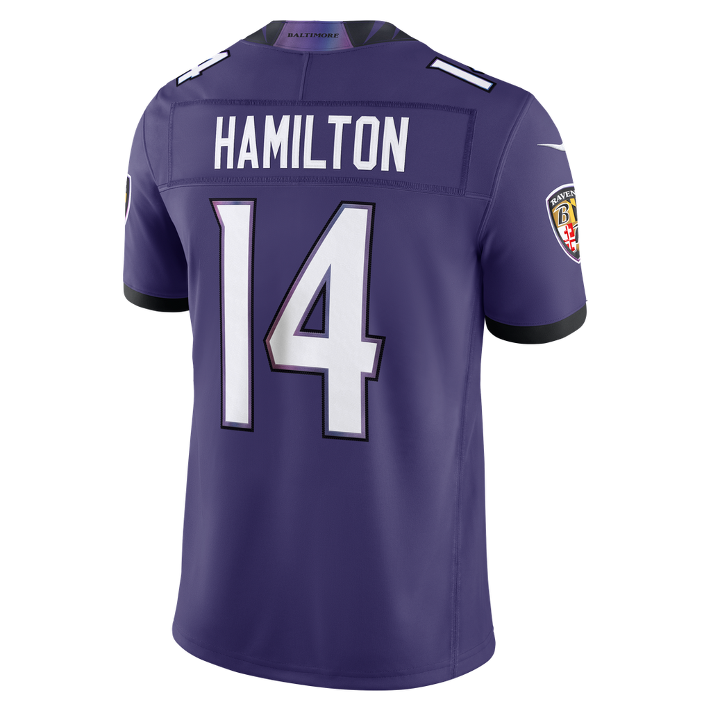 Baltimore Ravens Kyle Hamilton Nike Purple Team Vapor F.U.S.E. Stitched Limited Jersey