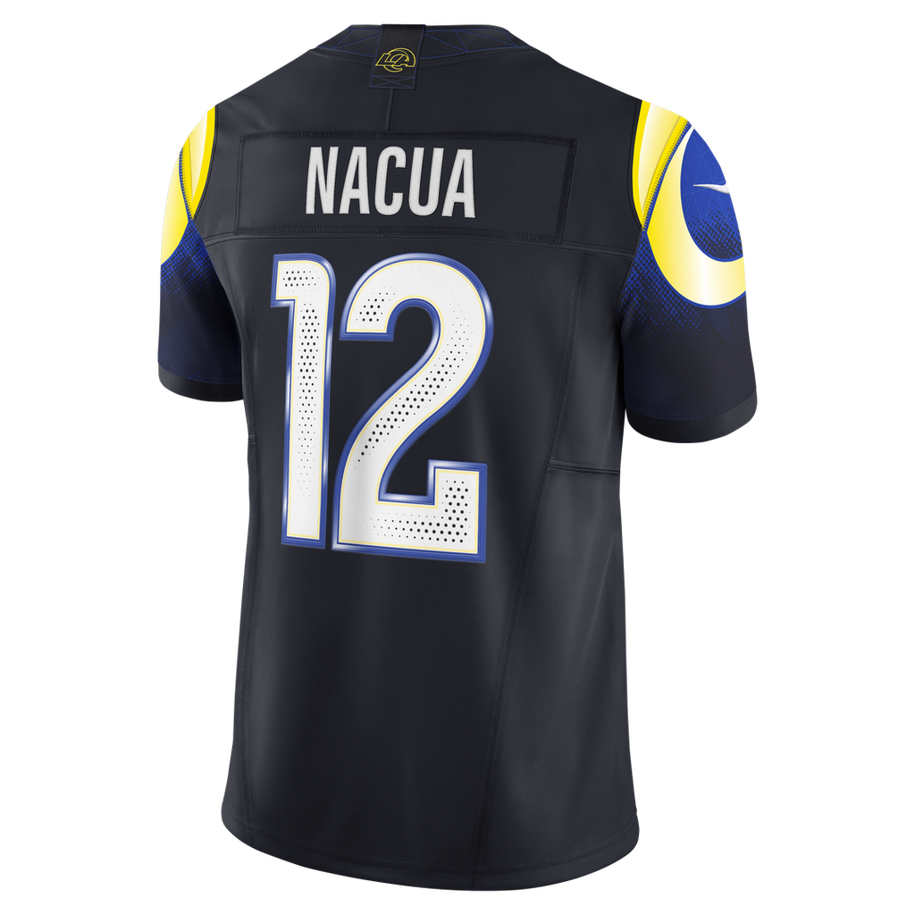 Los Angeles Rams Puka Nacua Nike Dark Blue Rivalries Collection Stitched Limited Jersey