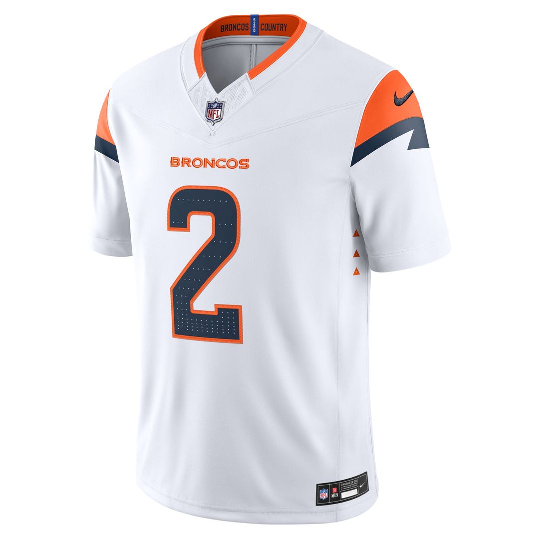 Denver Broncos Pat Surtain II Nike White Vapor F.U.S.E. Stitched Limited Jersey