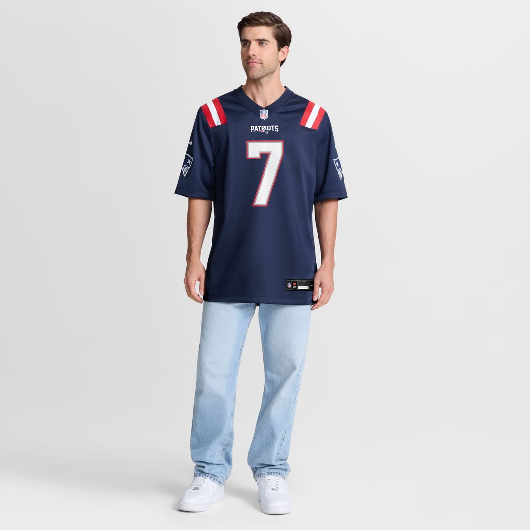 New England Patriots Carlton Davis Nike Navy Team Game Jersey
