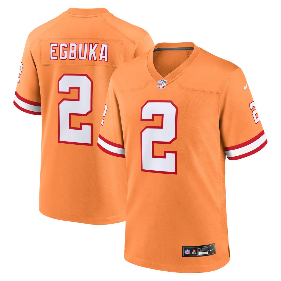 Tampa Bay Buccaneers Emeka Egbuka Nike Pewter Alternate Game Player Jersey
