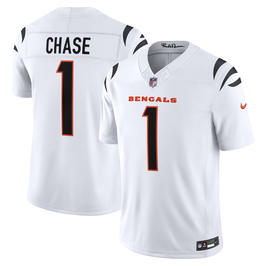 Cincinnati Bengals Ja'Marr Chase Nike Black Team Vapor F.U.S.E. Stitched Limited Jersey