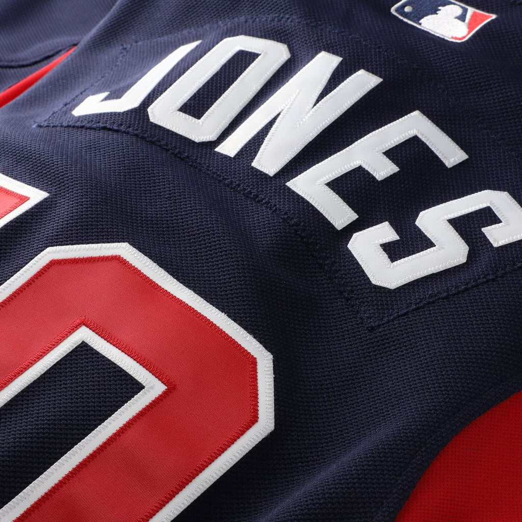Atlanta Braves Chipper Jones Mitchell & Ness Navy Authentic Batting Practice Jersey