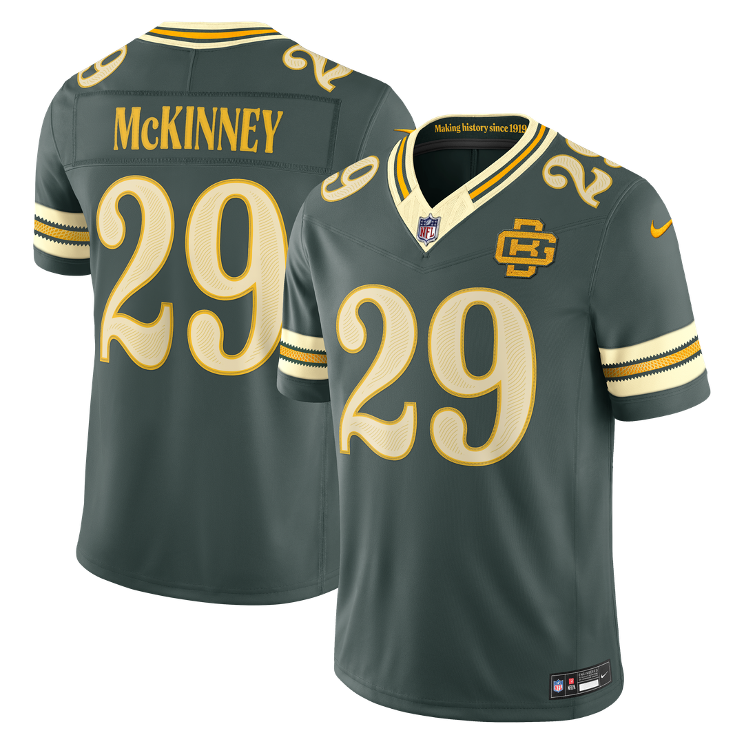 Green Bay Packers Xavier McKinney Nike Green 2026 Rivalries Collection Stitched Limited Jersey