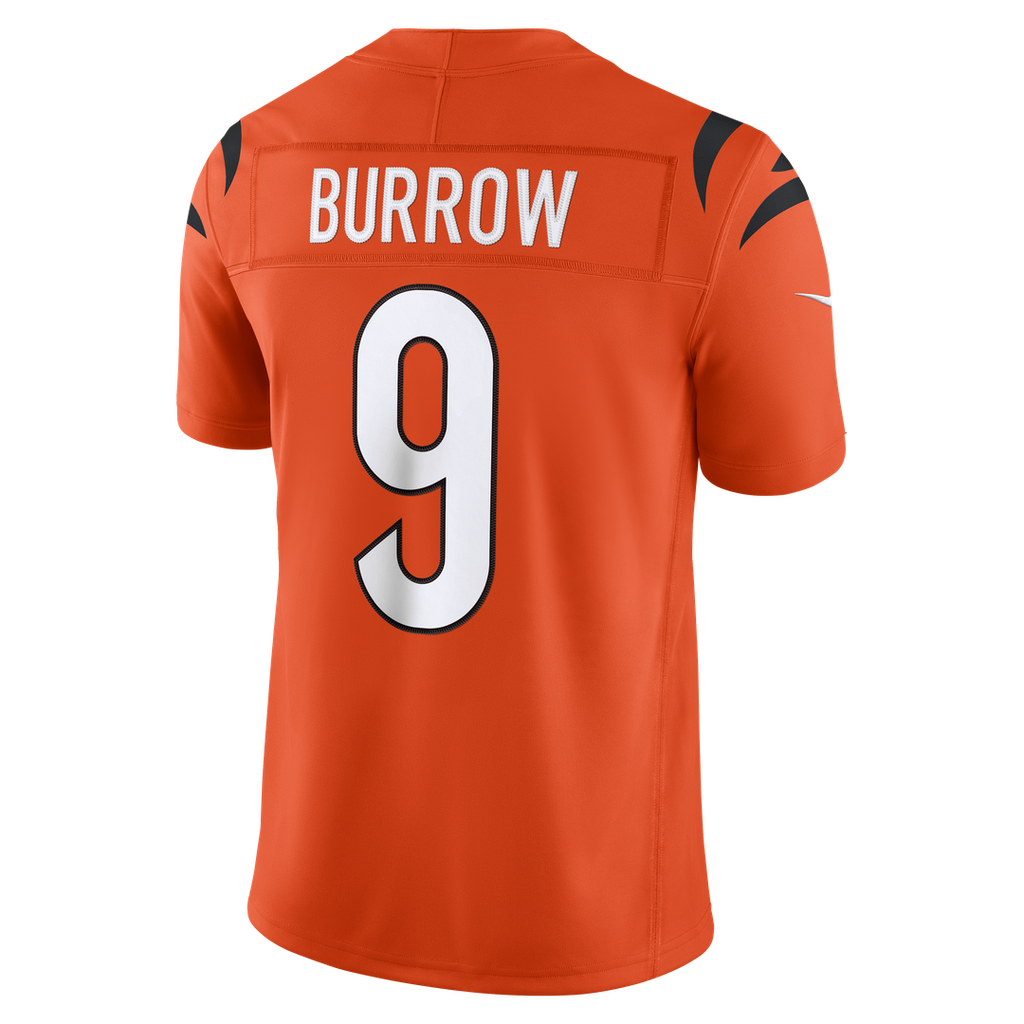 Cincinnati Bengals Joe Burrow Nike Orange Alternate Vapor F.U.S.E. Stitched Limited Jersey