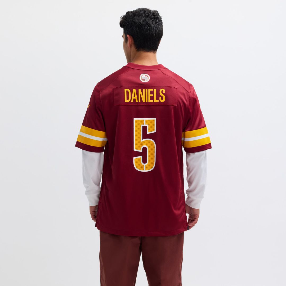 Washington Commanders Jayden Daniels Nike White Player Game Jersey