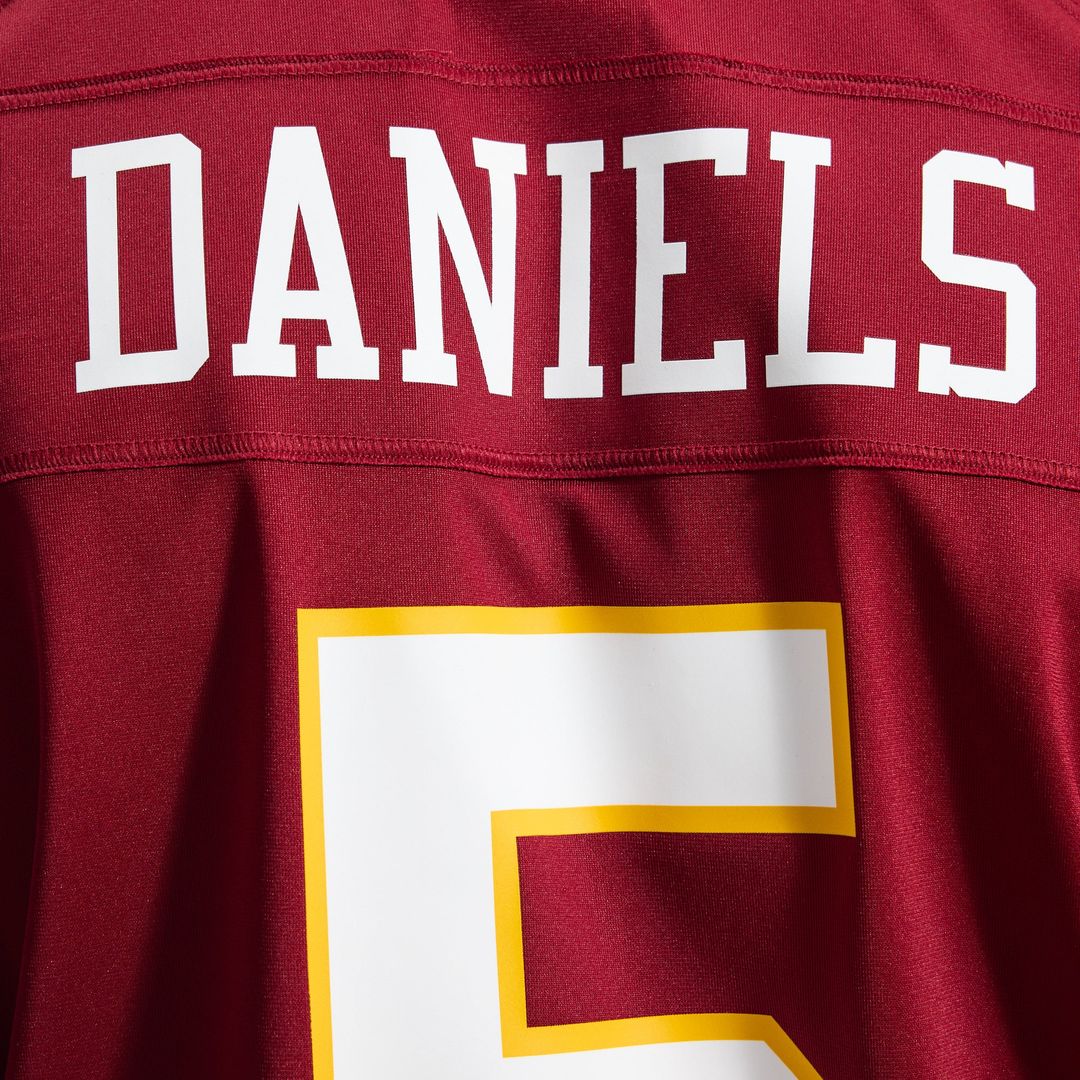 Washington Commanders Jayden Daniels Nike White Game Super Bowl Era Jersey