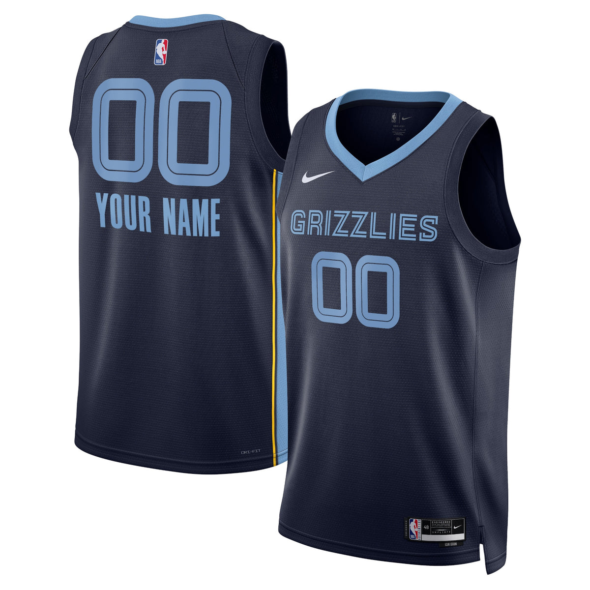 Memphis Grizzlies Nike Icon Swingman Jersey - Custom - Unisex