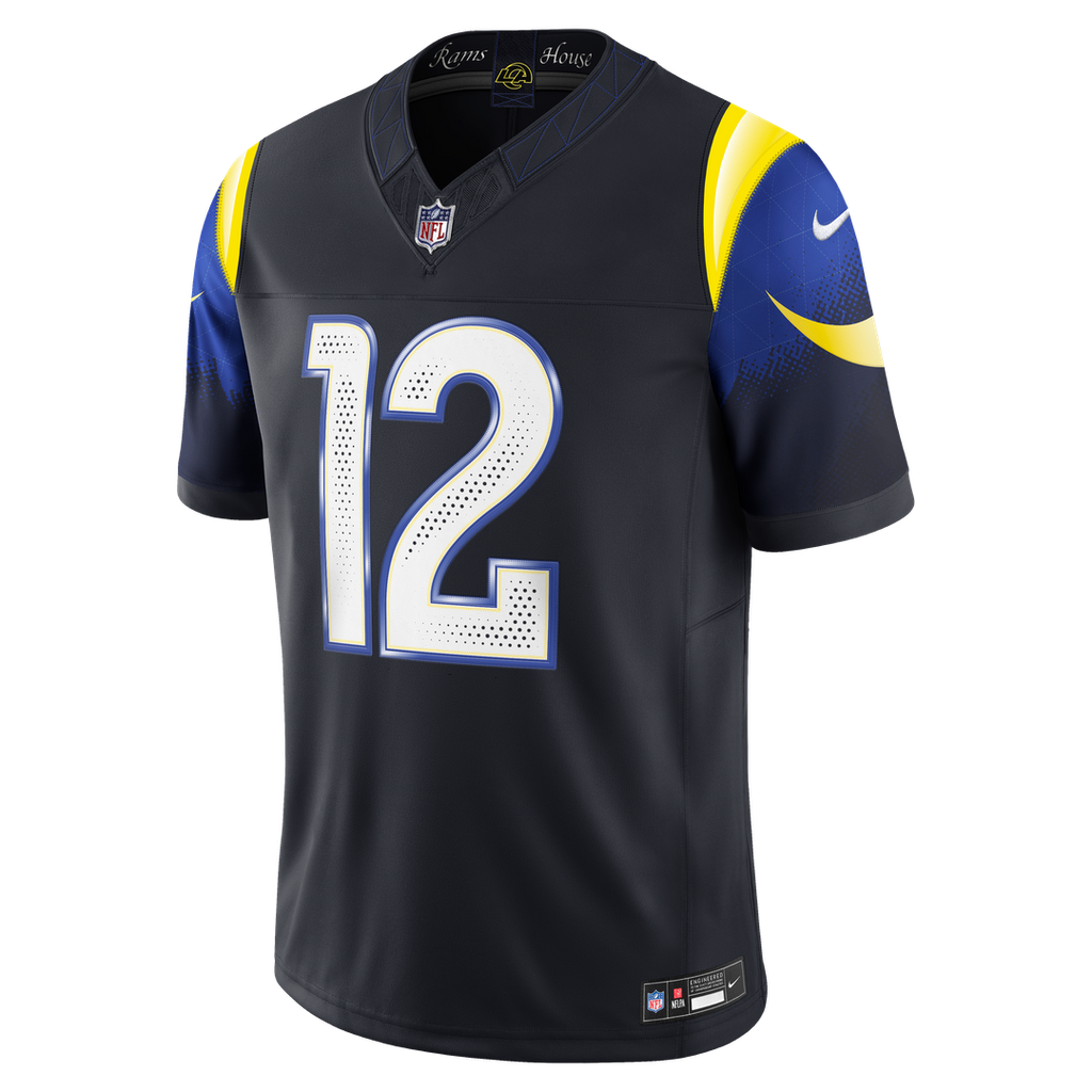 Los Angeles Rams Puka Nacua Nike Dark Blue Rivalries Collection Stitched Limited Jersey