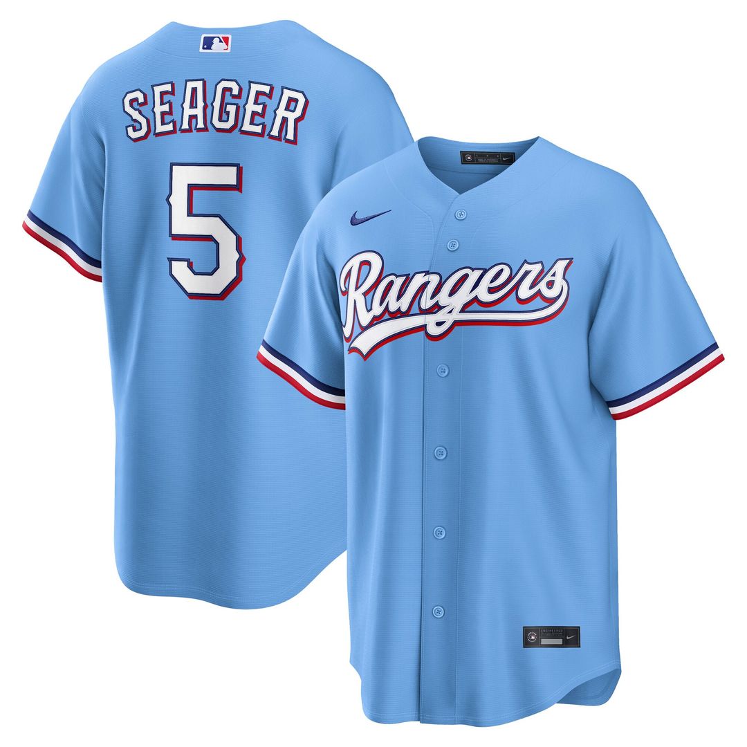 Texas Rangers Corey Seager Nike Gray Road Replica Jersey