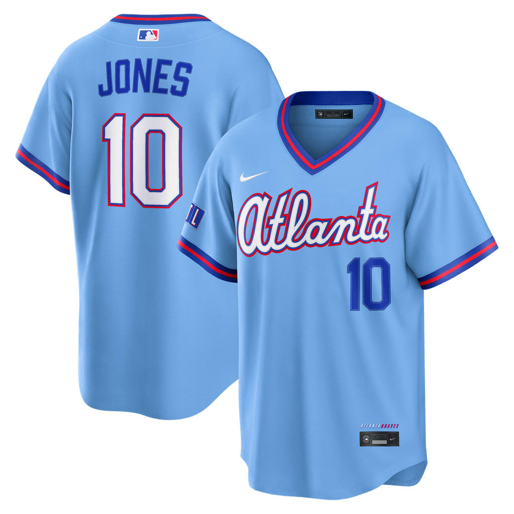 Atlanta Braves Chipper Jones Nike Powder Blue 2026 City Connect Stadium Jersey