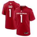 Arizona Cardinals Number 1 Dad Nike Cardinal Game Jersey