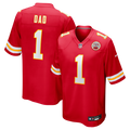 Kansas City Chiefs Number 1 Dad Nike Red Game Jersey
