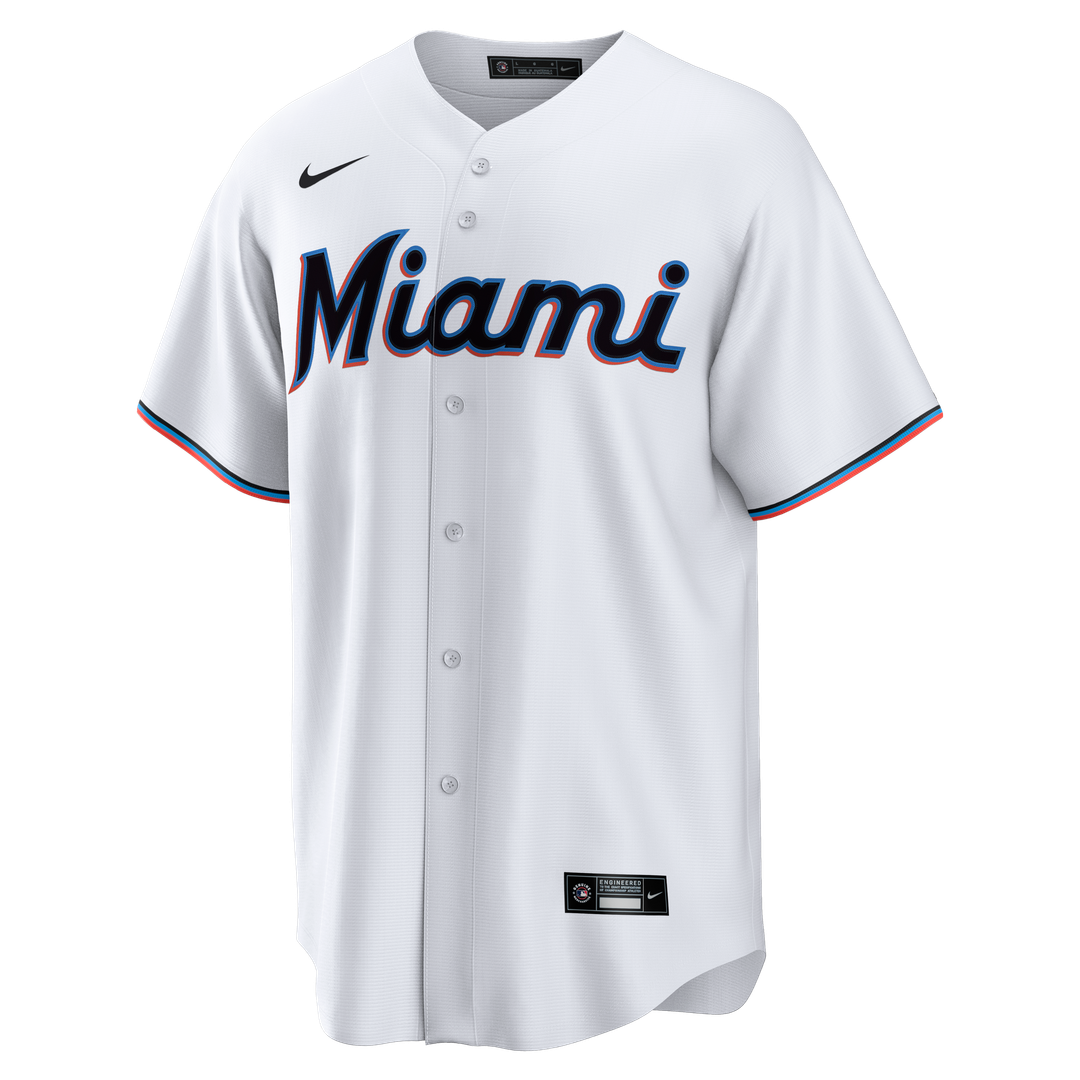 Miami Marlins Nike White Home Big & Tall Replica Jersey