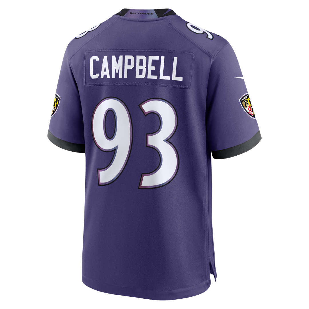 Baltimore Ravens Calais Campbell Nike Purple Team Game Jersey