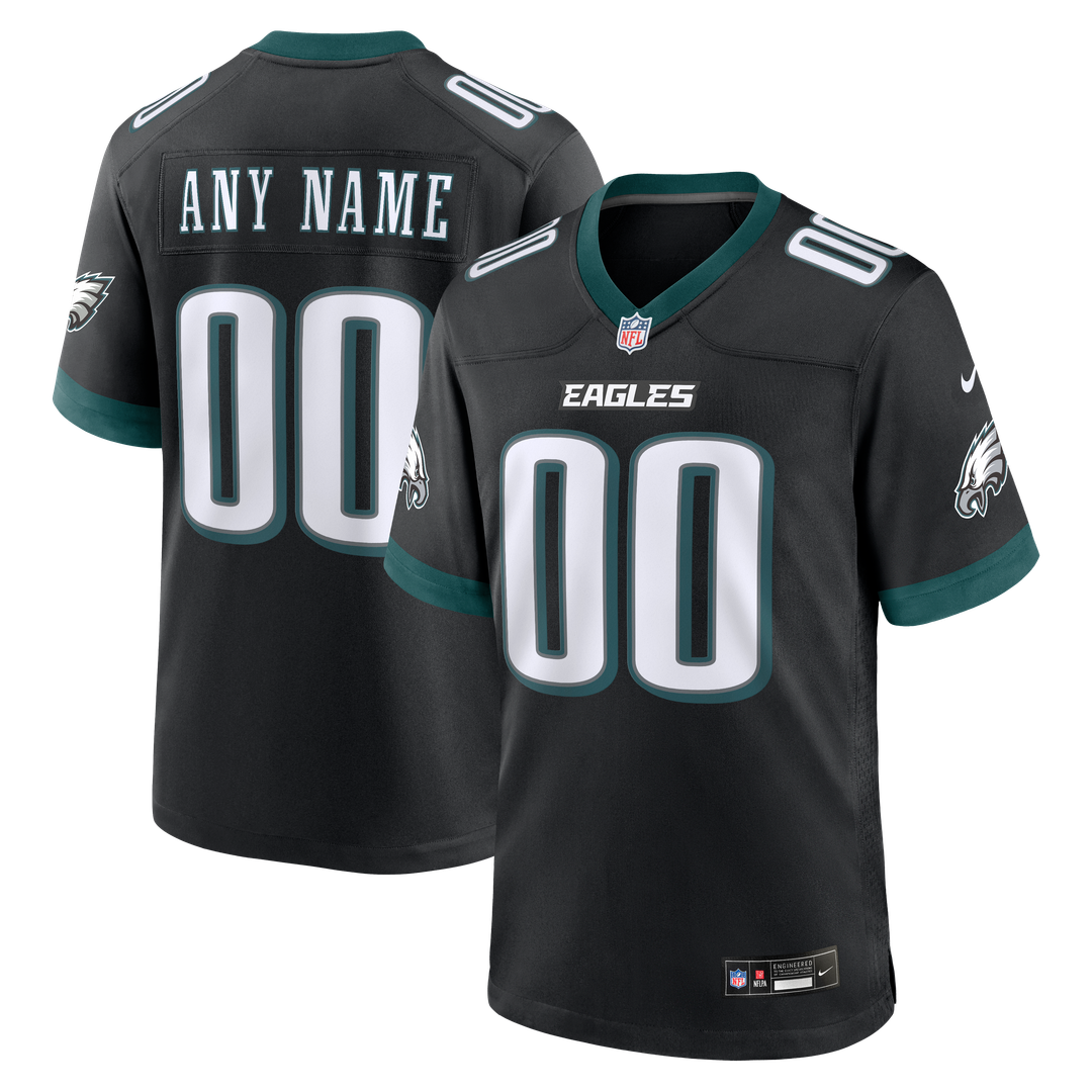 Philadelphia Eagles Nike Midnight Green Team Custom Game Jersey