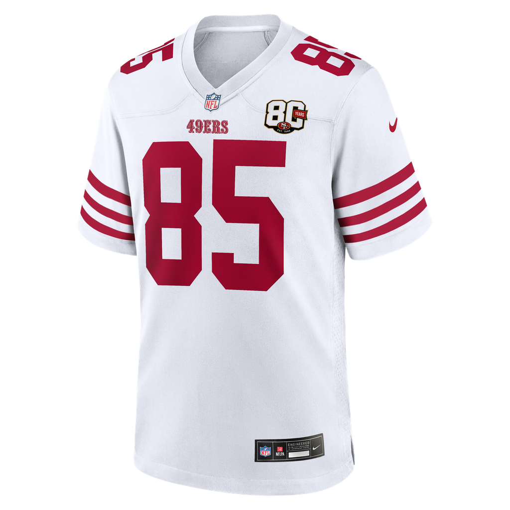 San Francisco 49ers George Kittle Nike Scarlet 80th Anniversary Game Jersey
