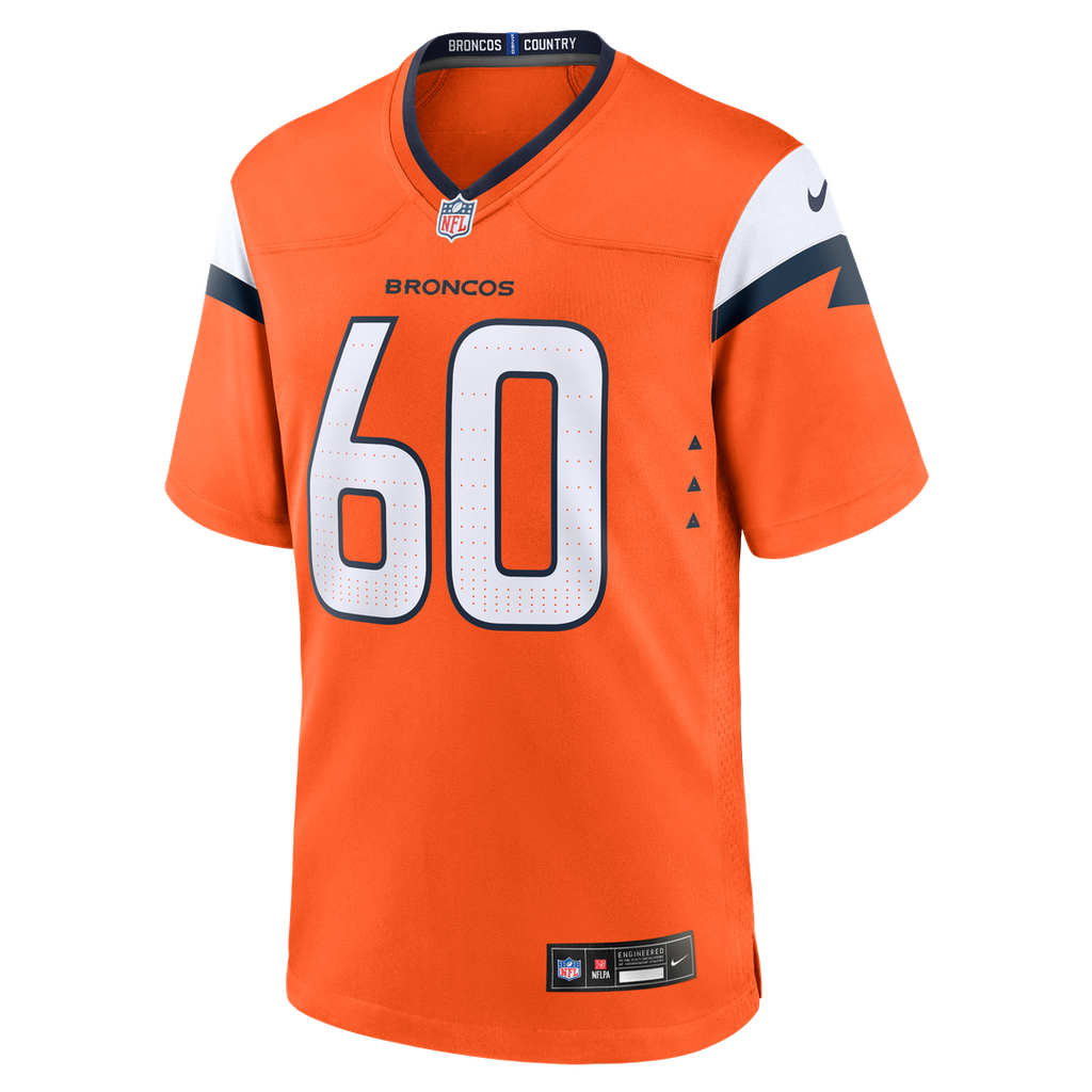 Denver Broncos Luke Wattenberg Nike Orange Team Game Jersey