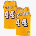 Los Angeles Lakers Jerry West Road Swingman Jersey By Mitchell & Ness - Light Gold