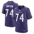 Baltimore Ravens John Simpson Nike Purple Team Game Jersey