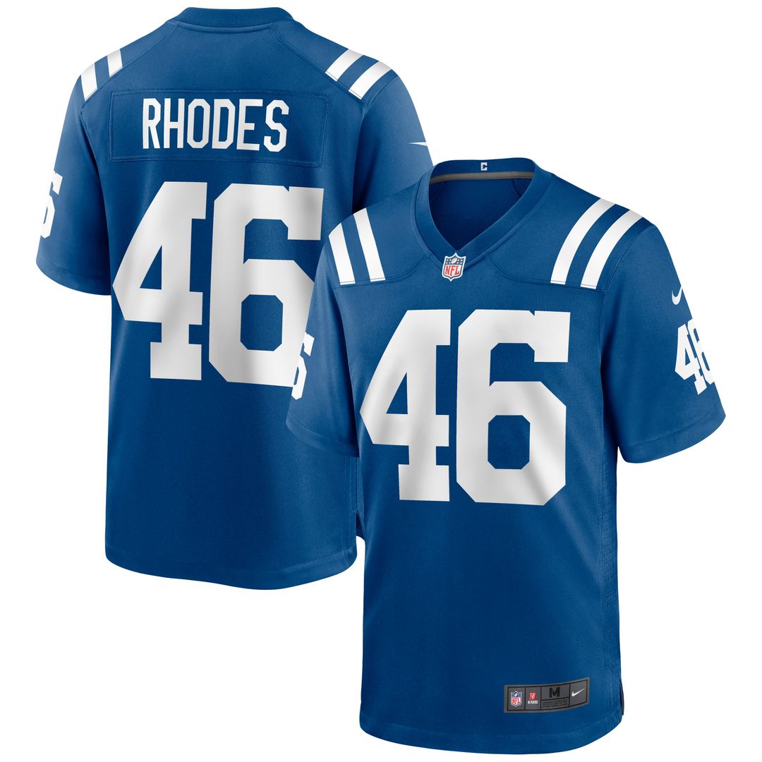 Indianapolis Colts Luke Rhodes Nike Royal Game Jersey