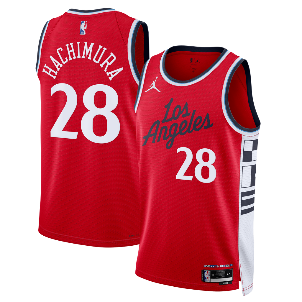 LA Clippers Jordan Brand Statement Edition Swingman Jersey - Red - Rui Hachimura