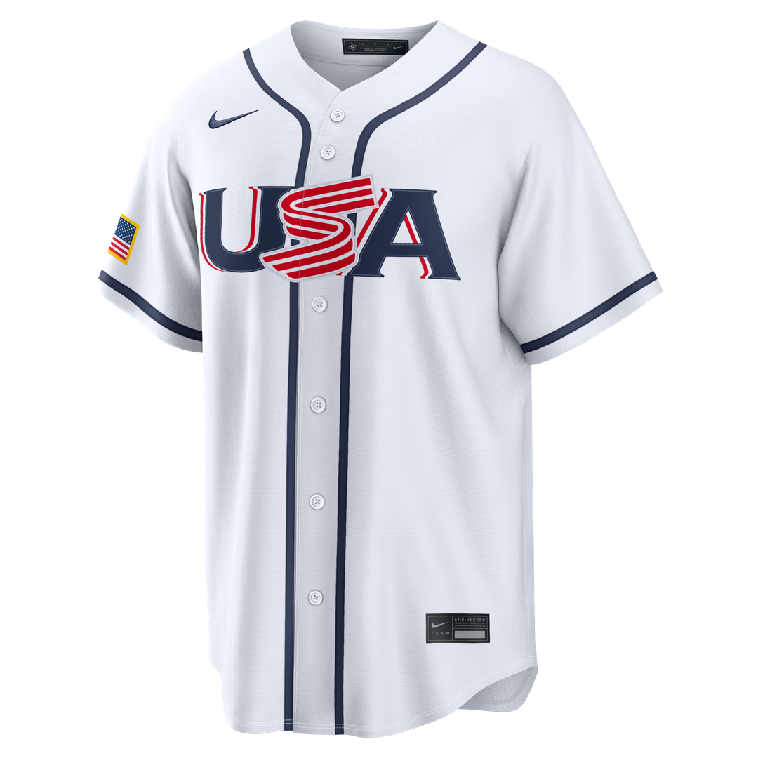 USA Baseball Gunnar Henderson Nike White 2026 World Baseball Classic Home Stadium Jersey