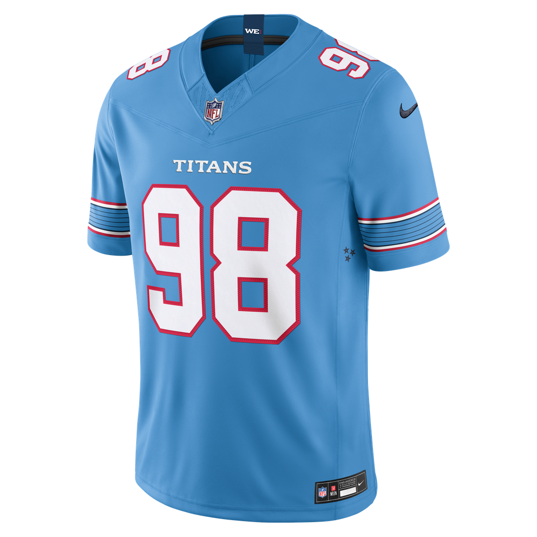 Tennessee Titans Jeffery Simmons Nike White Vapor F.U.S.E. Stitched Limited Jersey