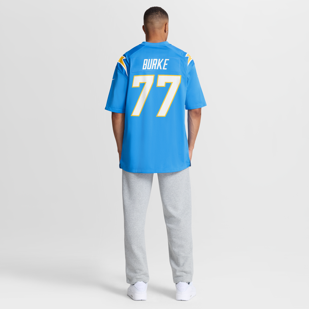 Los Angeles Chargers Travis Burke Nike Powder Blue Team Game Jersey