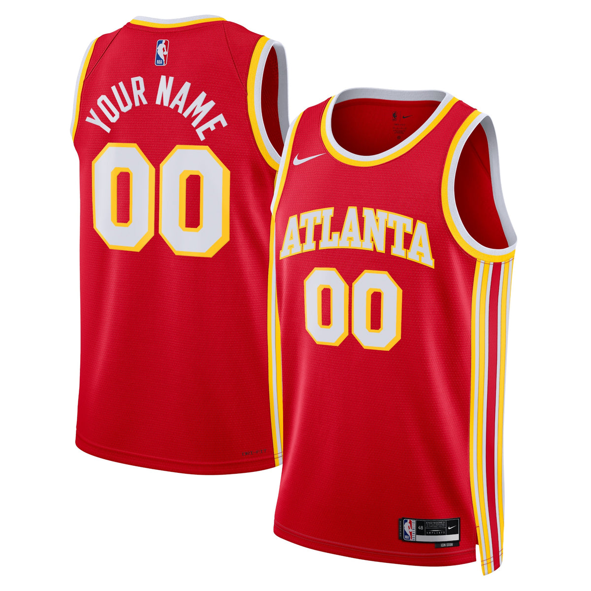 Atlanta Hawks Nike Icon Swingman Jersey - Custom - Unisex