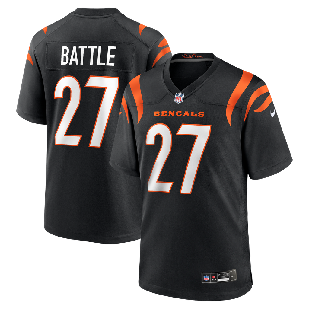 Cincinnati Bengals Jordan Battle Nike Black Team Game Jersey