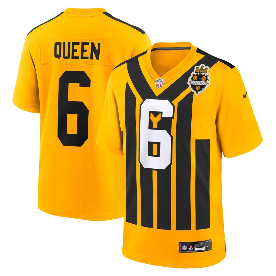 Pittsburgh Steelers Patrick Queen Nike Gold Alternate 1933 Throwback Game Jersey