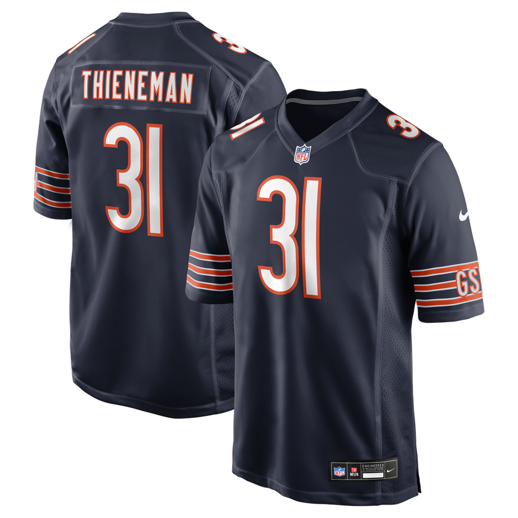 Chicago Bears Dillon Thieneman Nike Navy Team Game Jersey