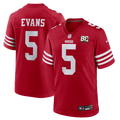 San Francisco 49ers Mike Evans Nike Scarlet 80th Anniversary Game Jersey
