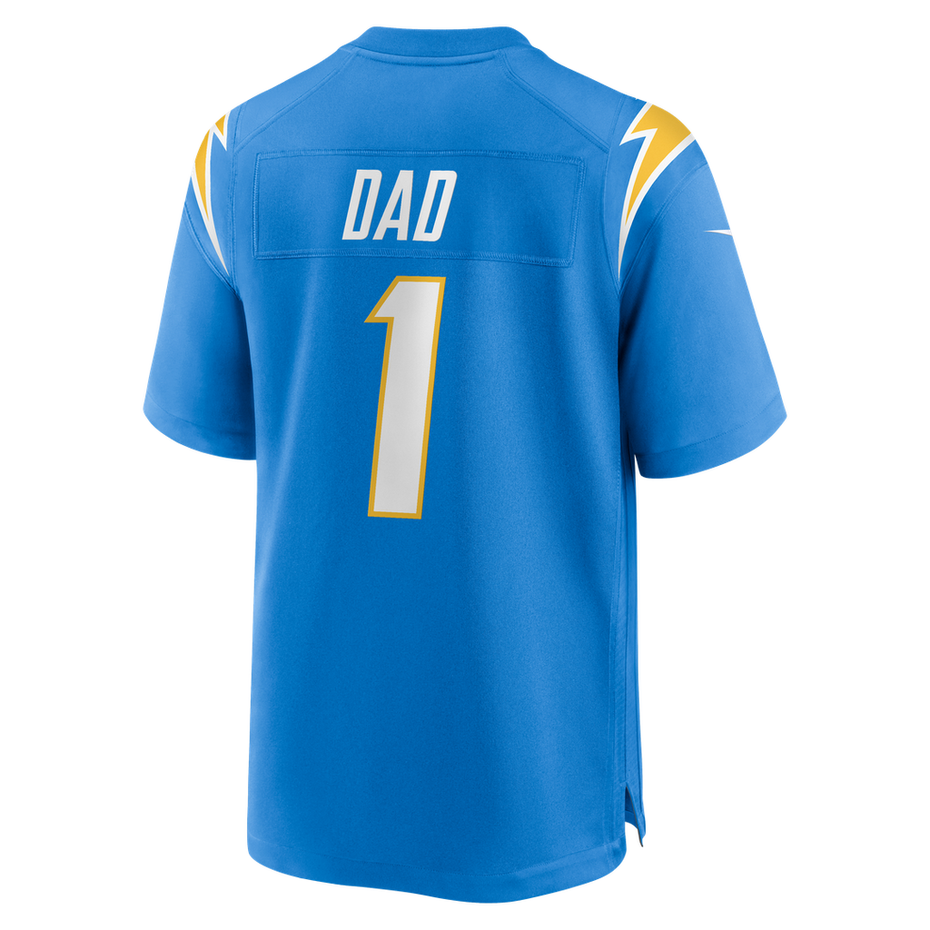 Los Angeles Chargers Number 1 Dad Nike Powder Blue Game Jersey