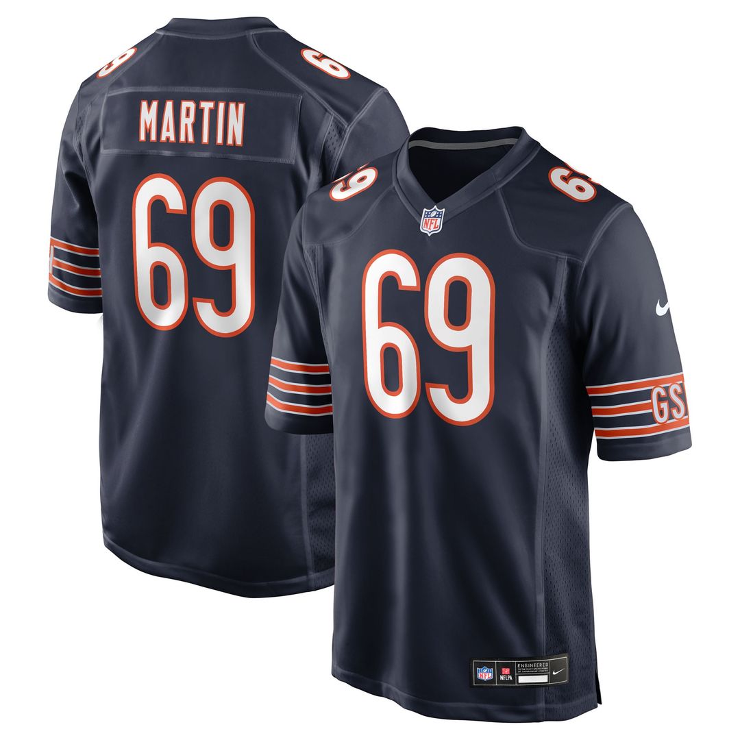 Chicago Bears Jeremiah Martin Nike Navy Team Game Jersey